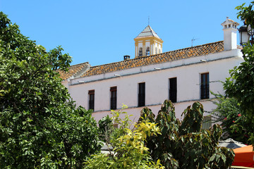 Plaza de los Naranjos in Marbella, city of the province of Malaga (Andalusia, Spain)