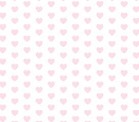 Pink heart vector pattern. Vector heart background.  Valentines day pattern. 