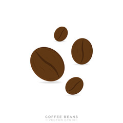 Coffee beans icon. Simple logo vector illustration isolated.