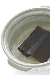 Japanese food ingredient, seaweed kombu for broth cooking