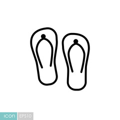 Flip Flops flat vector icon