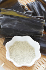 Japanese food ingredient, kombu and seasoning kombu broth powder