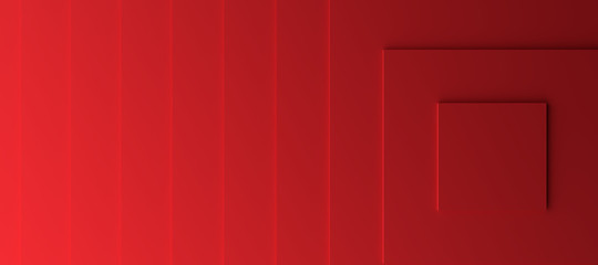 Red modern background with three dimensional steps