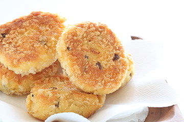 homemade Japanese tofu refuse and potato croquet