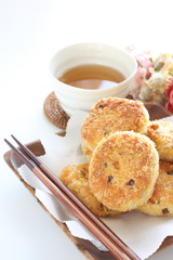homemade Japanese tofu refuse and potato croquet