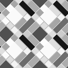 Patchwork, mosaic and geometric elements, seamless pattern.