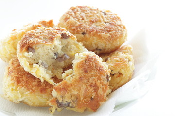 homemade Japanese tofu refuse and potato croquet