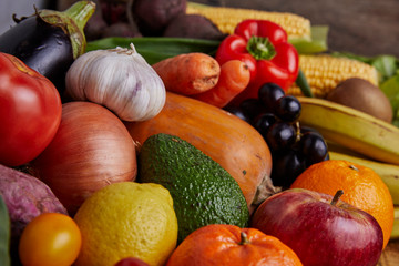 Fresh Fruits and Vegetables from the Organic Market.