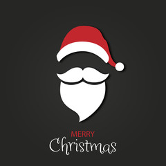 Weihnachtsmann - Symbol, Geschenkkarte, Weihnachten, abstrakt, dunkel