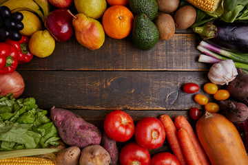 Fresh Fruits and Vegetables from the Organic Market.