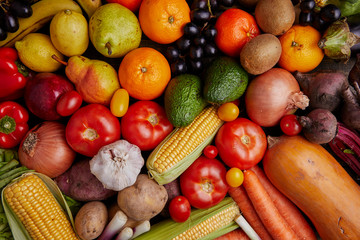 Fresh Fruits and Vegetables from the Organic Market.