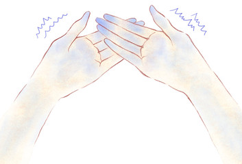 冷えた手のひらと指先　震える末端冷え性