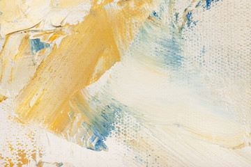 The texture of the canvas, coated with oil paints. Light pastel colors, copy space. The concept of...
