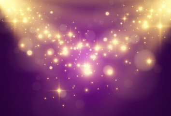 Bright beautiful sparks on a transparent background.