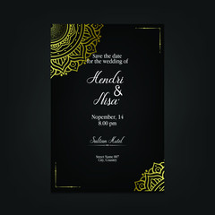 Mandala template with elegant, classic elements. Great for invitation, flyer, menu, brochure, background Premium Vector