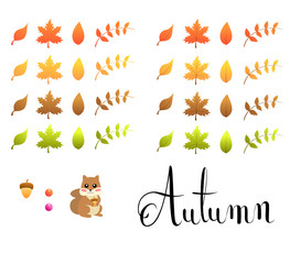 Autumn set for banner, sale