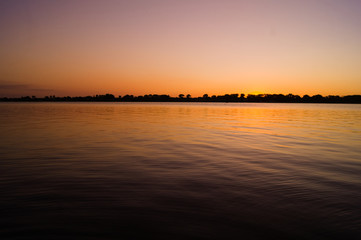 Fototapeta na wymiar Sunset over the Zemborzyce Reservoir in Lublin 4