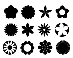 花バリエーション  シルエット