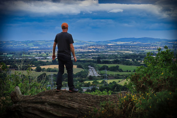 Man looking at view