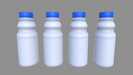 Bottle Milk Low-poly 3D model