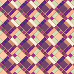 Patchwork, mosaic and geometric elements, seamless pattern.