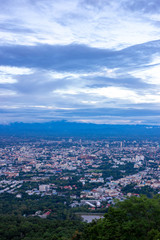 Fototapeta na wymiar Views of Chiang Mai city in the time of blue sky.