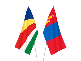 Seychelles and Mongolia flags
