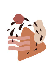 rendy vector illustration of organic abstract shapes and doodle objects.