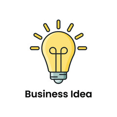 flat icon of business idea, innovative business concept