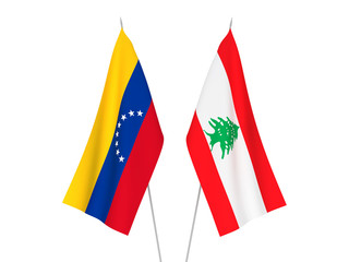 Lebanon and Venezuela flags