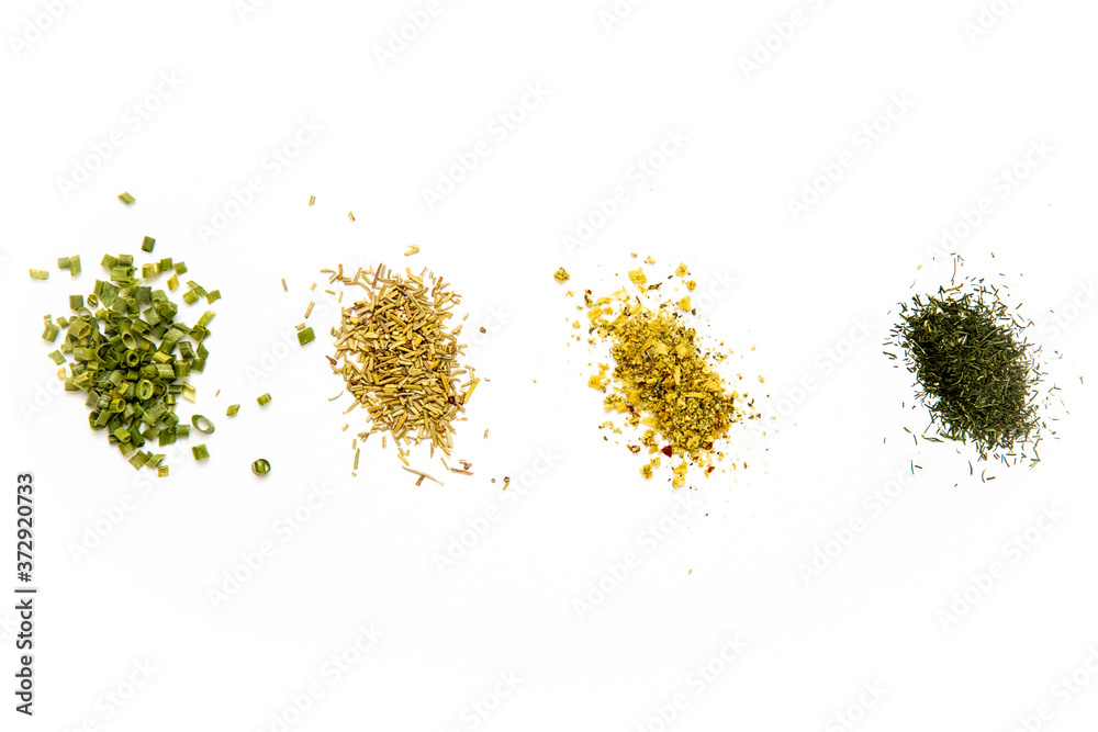 Canvas Prints Spices isolated on a white background