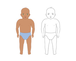 Coloring book with baby.