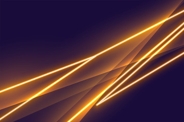 stylight golden neon light effect background design