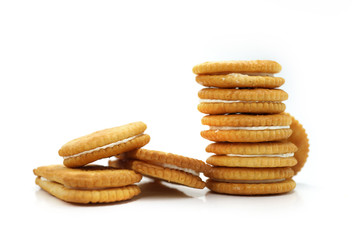 Sandwich cookies with vanilla fill