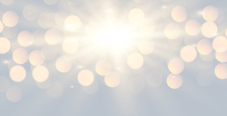 Obraz premium świecące białe tło efekt świetlny bokeh