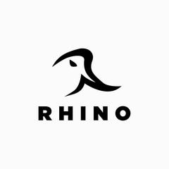 Fototapeta premium Rhino And Latter R Logo