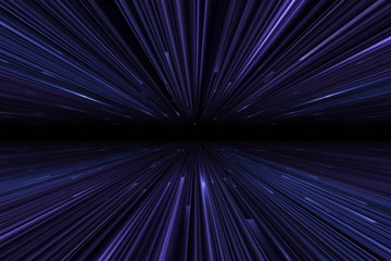 Fast speed line motion zoom or beam dark blue purple abstract background.