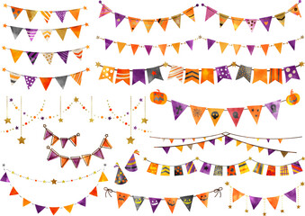 水彩 ハロウィンガーランドセット © IWOZON