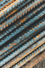 Eisenstangen im Baugewerbe