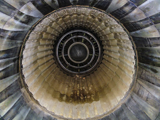A fighter jet engine nozzle in a museum, Poland
