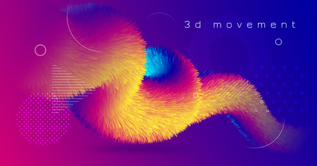 Fluid Abstract. Flow Dynamic Concept. Vector 
