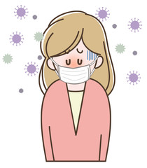 A woman who had a fever for an infectious disease