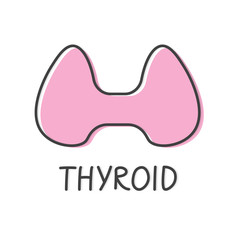 thyroid gland icon - vector illustration