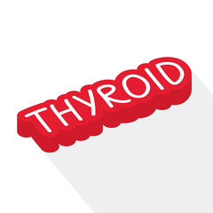 thyroid word concept - vector illustration