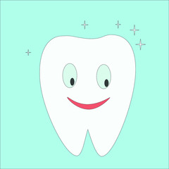 happy tooth cartoon