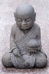 27 August 2014, Singapore: Monk Statue at Kong Meng San Phor Kark See Monastery at Singapore.