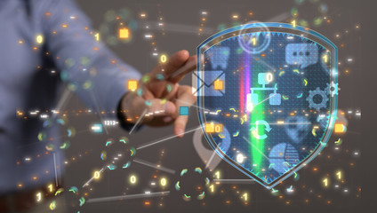 data code binary concept 3d