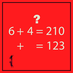 mathematical rebus. riddle for children and adults. Vector