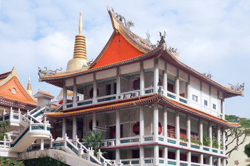Naklejka premium 27 August 2014, Singapore: Kong Meng San Phor Kark See Monastery at Singapore.