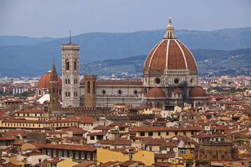 Fototapeta na wymiar View of Florence Cathedral in Florence, Tuscany, Italy, Europe 